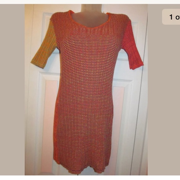 LA FEE MARABOUTEE Multi knit geometric mini dress - Picture 1 of 8